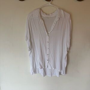 Jane and Delancey White short sleeve Button-Up Top size 1X